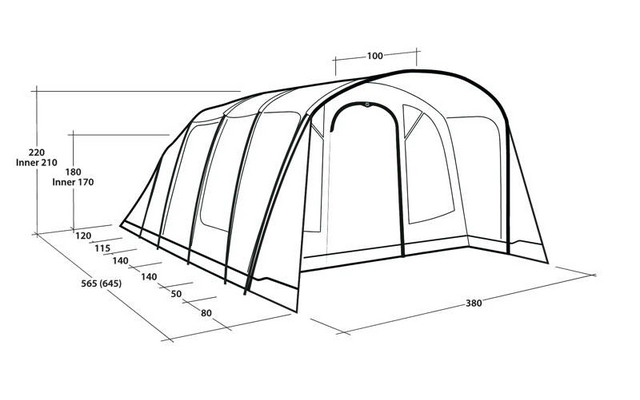 Outwell Denver 6 Tunnelzelt für 6 Personen