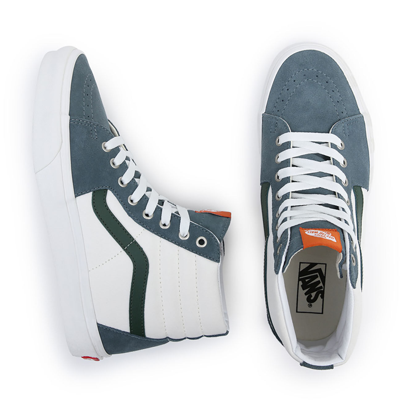 Vans Sneakers en Cuir & Textile SK8-Hi blanc/bleu