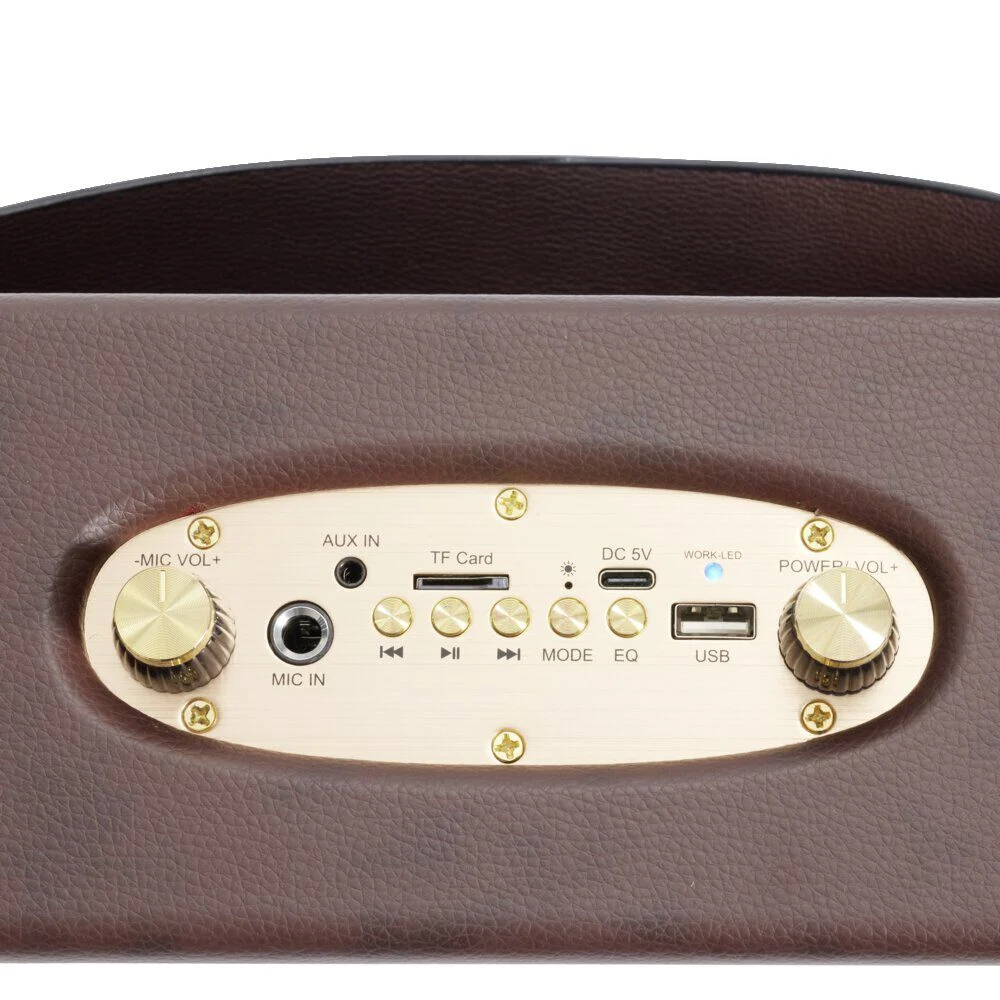 Enceinte rétro bluetooth en bois 20W