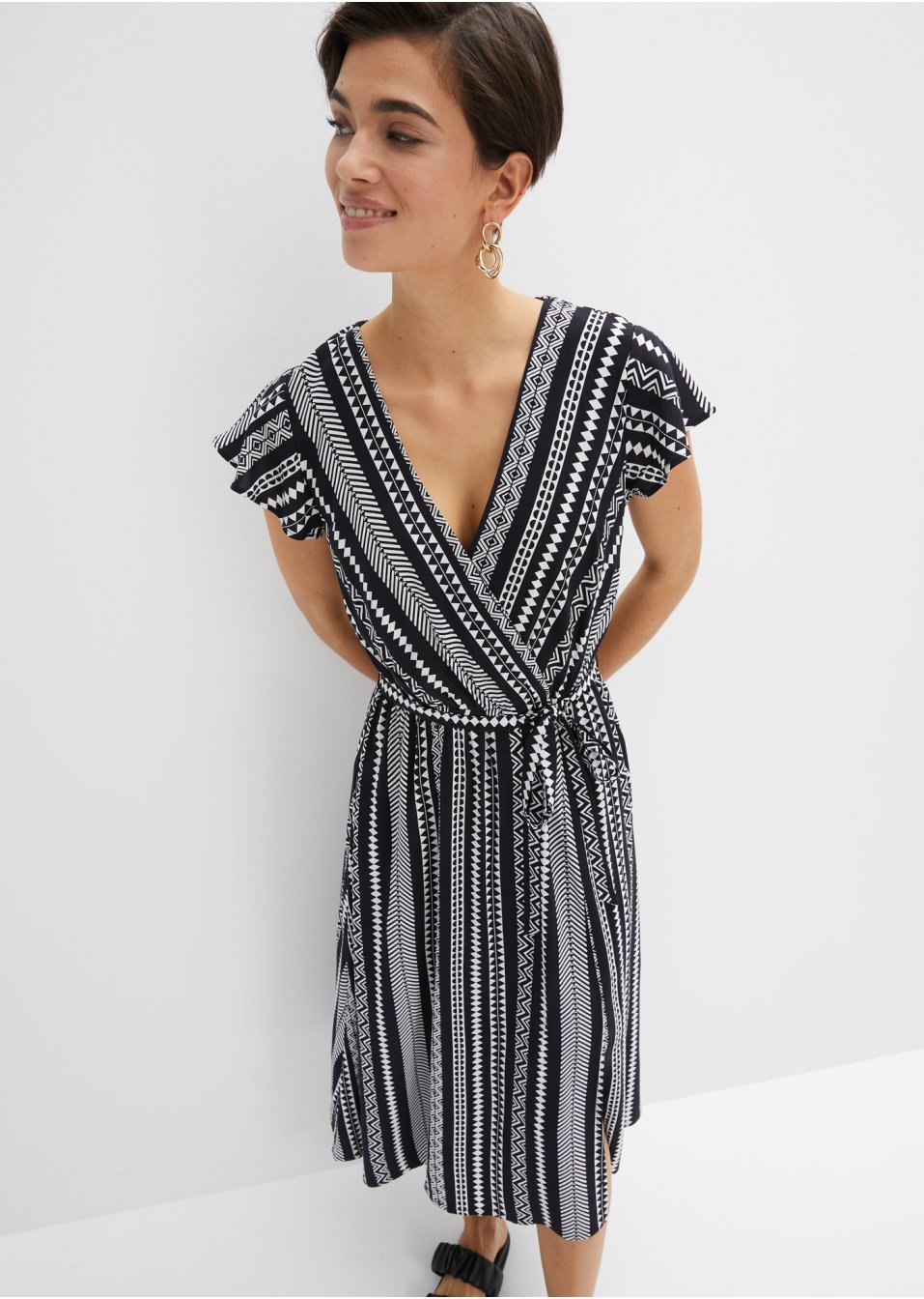Robe midi en viscose