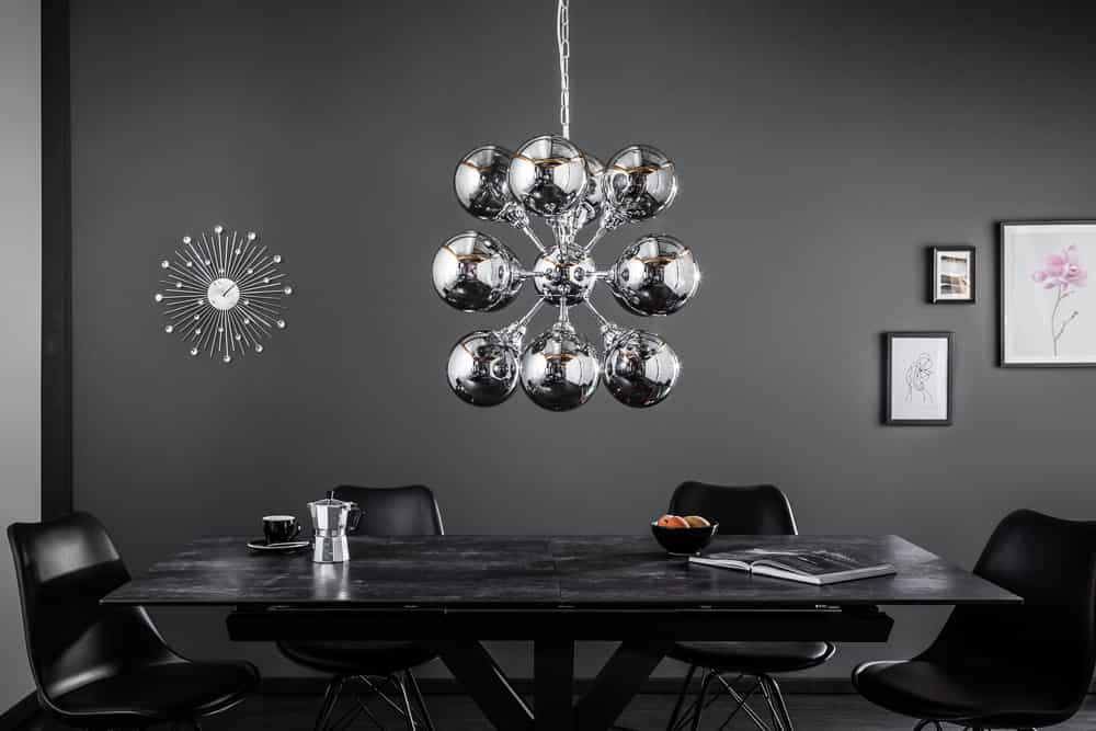 Extravagante Hängeleuchte GALAXY 72cm silber Hängelampe Modern Design