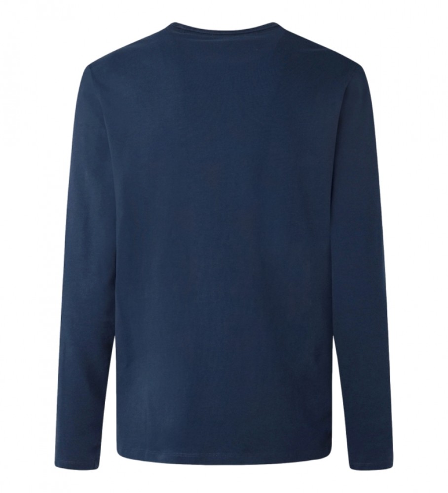 Camiseta Pepe Jeans Original B Sico 2 Longa N azul marinho