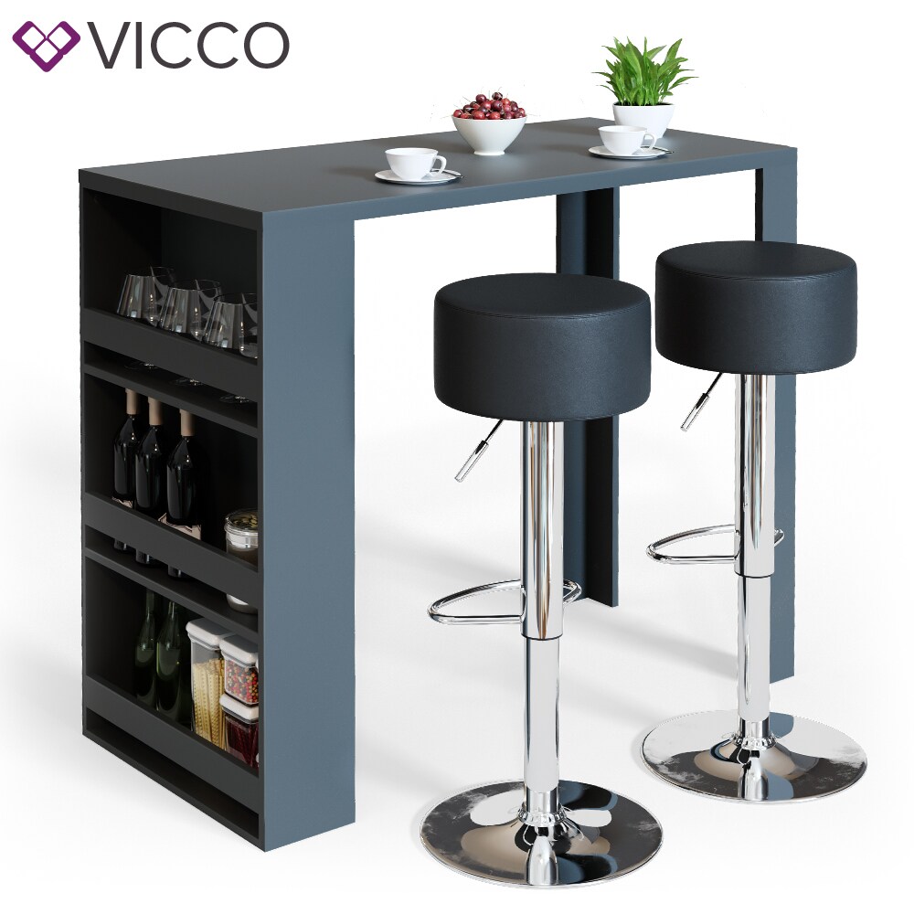 VICCO Bartisch Bar Tresen drei Farben Bartresen Stehtisch Tisch Bistrotisch Küche inkl. Barhocker