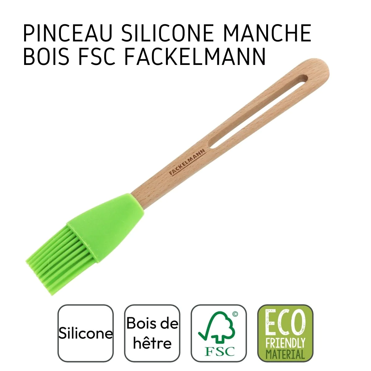 Pinceau de cuisine et de pâtisserie 26 cm en poils silicone Eco Friend