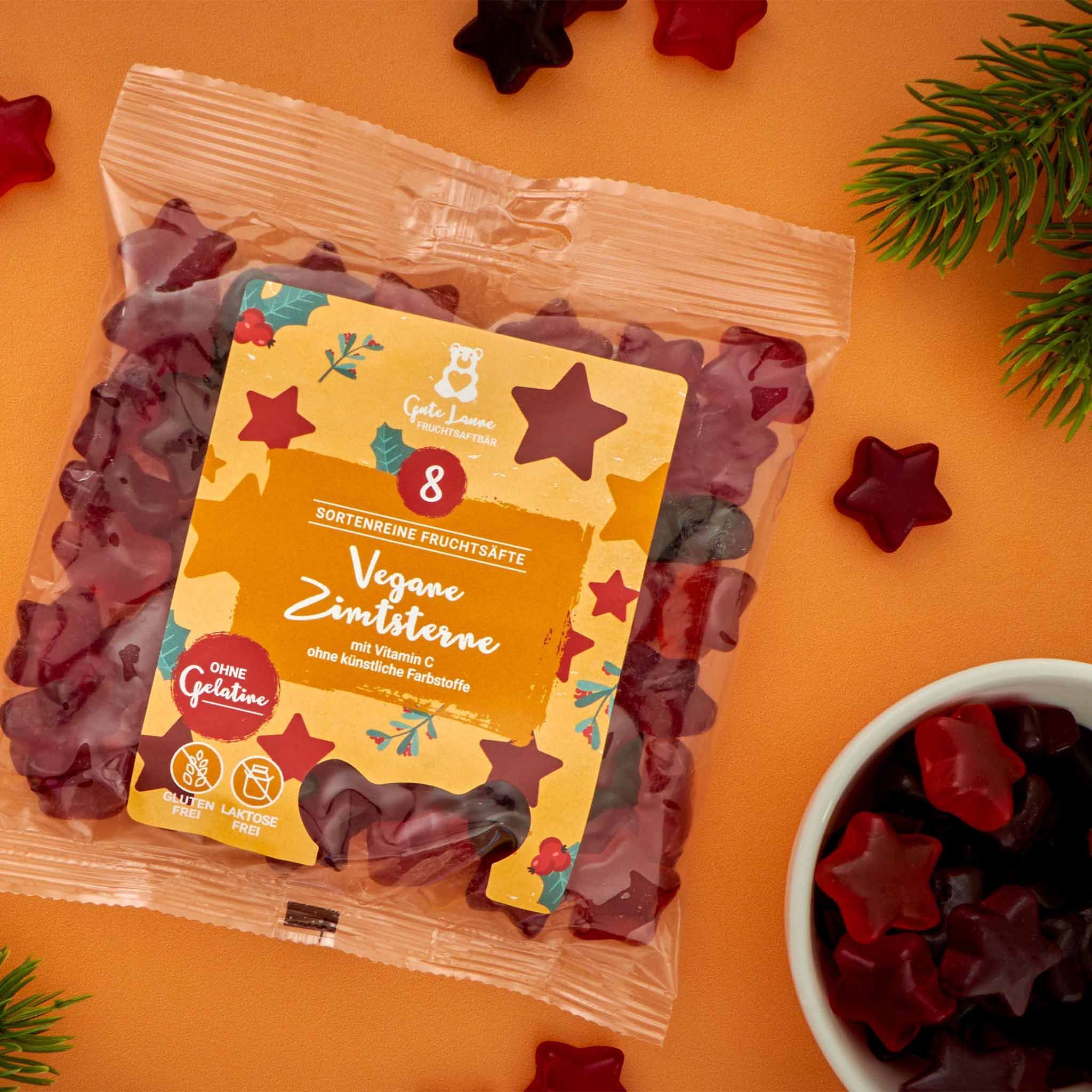 naschlabor Vegane Fruchtgummi Zimtsterne