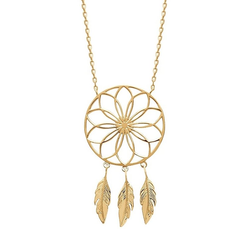 Collier Attrape-Rêves Plaqué OR 750 3 microns