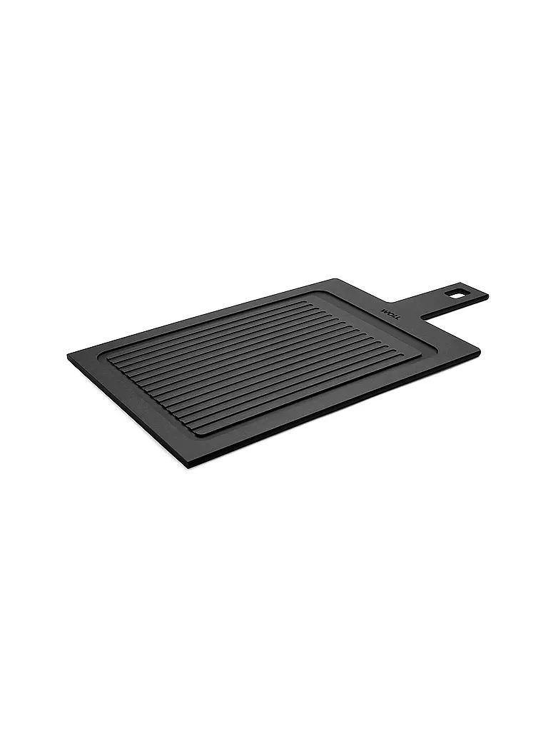 WOLL Schneidebrett CUT and SERVE 49x25cm Schwarz mit Rillen schwarz