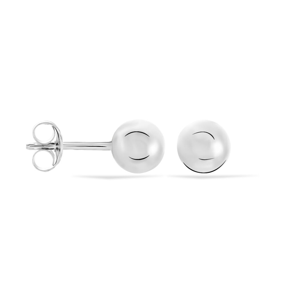 Boucles D'oreilles Puces Virgie Argent Blanc