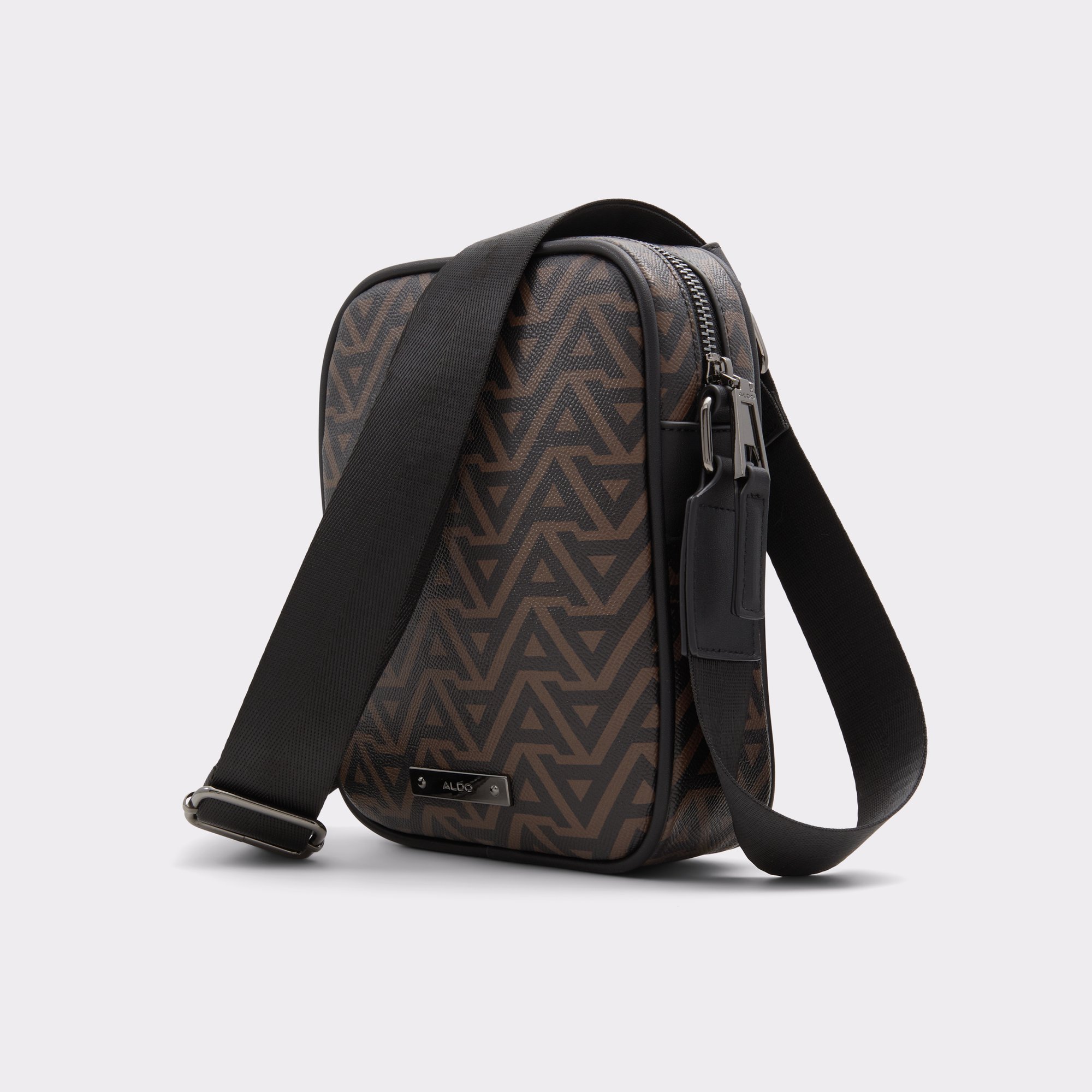 Iike Brown Synthetic Mixed Material Men Bags & Wallets