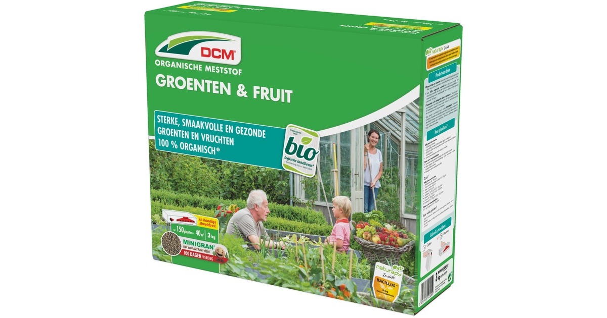 DCMMeststof Groenten & Fruit 3 kg  (Tot 40 m²)