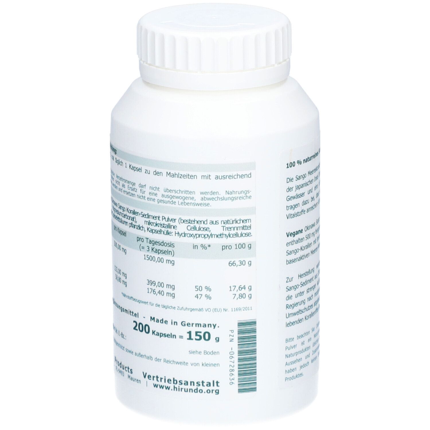 Korallen Kalzium 500 mg Kapseln