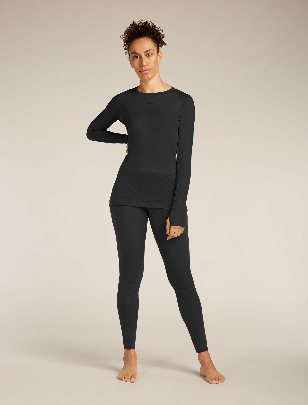 Icebreaker 125 ZoneKnit Leggings Womens Black