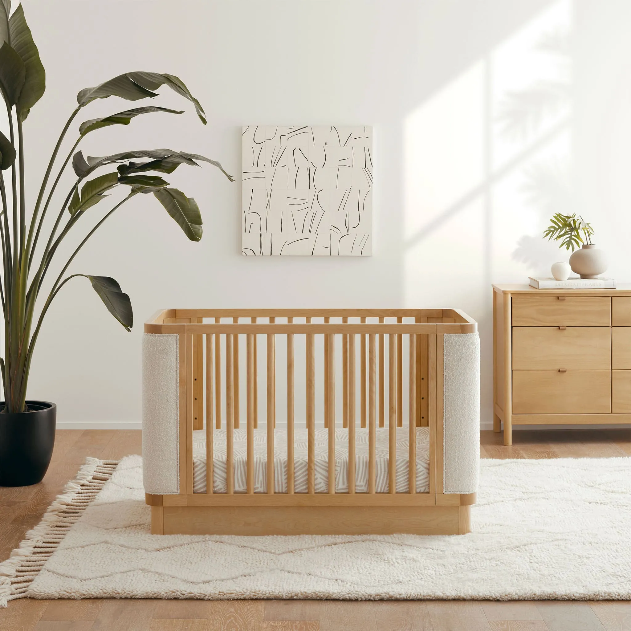 Babyletto Couchette Convertible 4-en-1 Bondi avec Kit de Conversion pour Lit pour tout-petit - Miel avec boucle ivoire