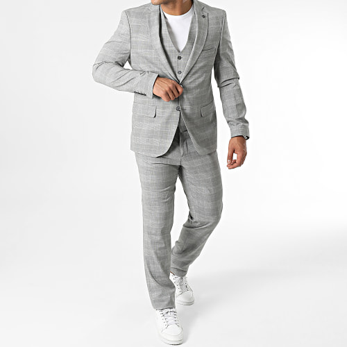 Costume 3 Pièces Gris Chiné