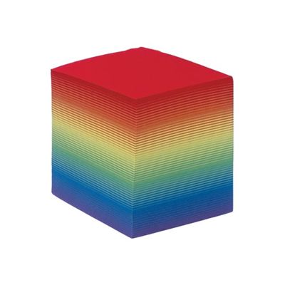 Quo Vadis - Bloc Cube avec support plexi - arc en ciel