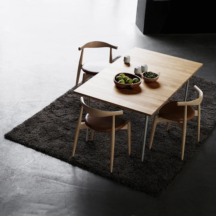 Carl Hansen - CH20 Elbow Chair, Eiche geseift / Leder (Thor 325)