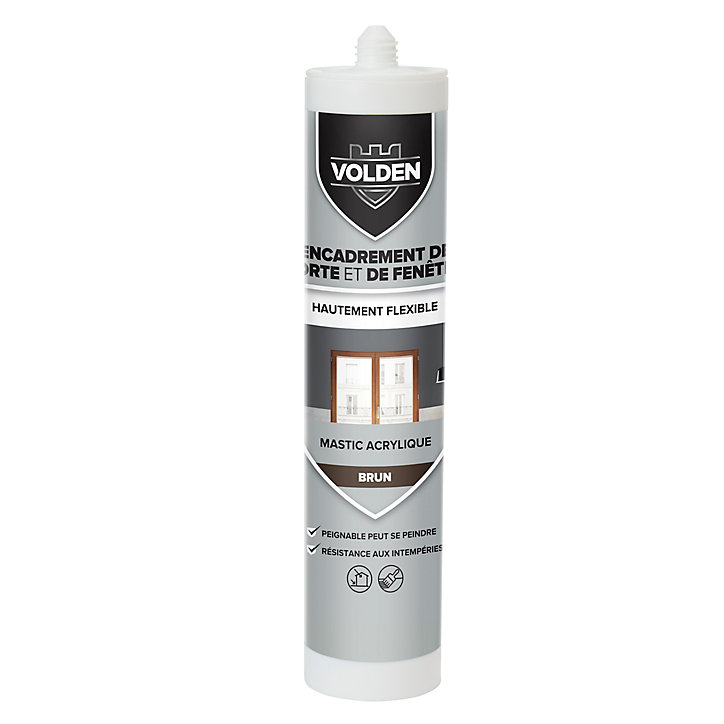 Mastic acrylique porte et fenêtre Volden marron 280ml