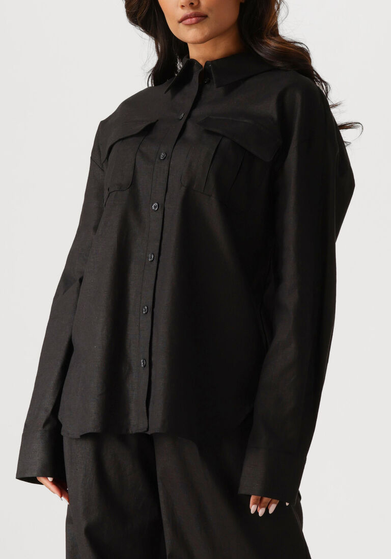 zwarte gestuz blouses elarahgz linen shirt
