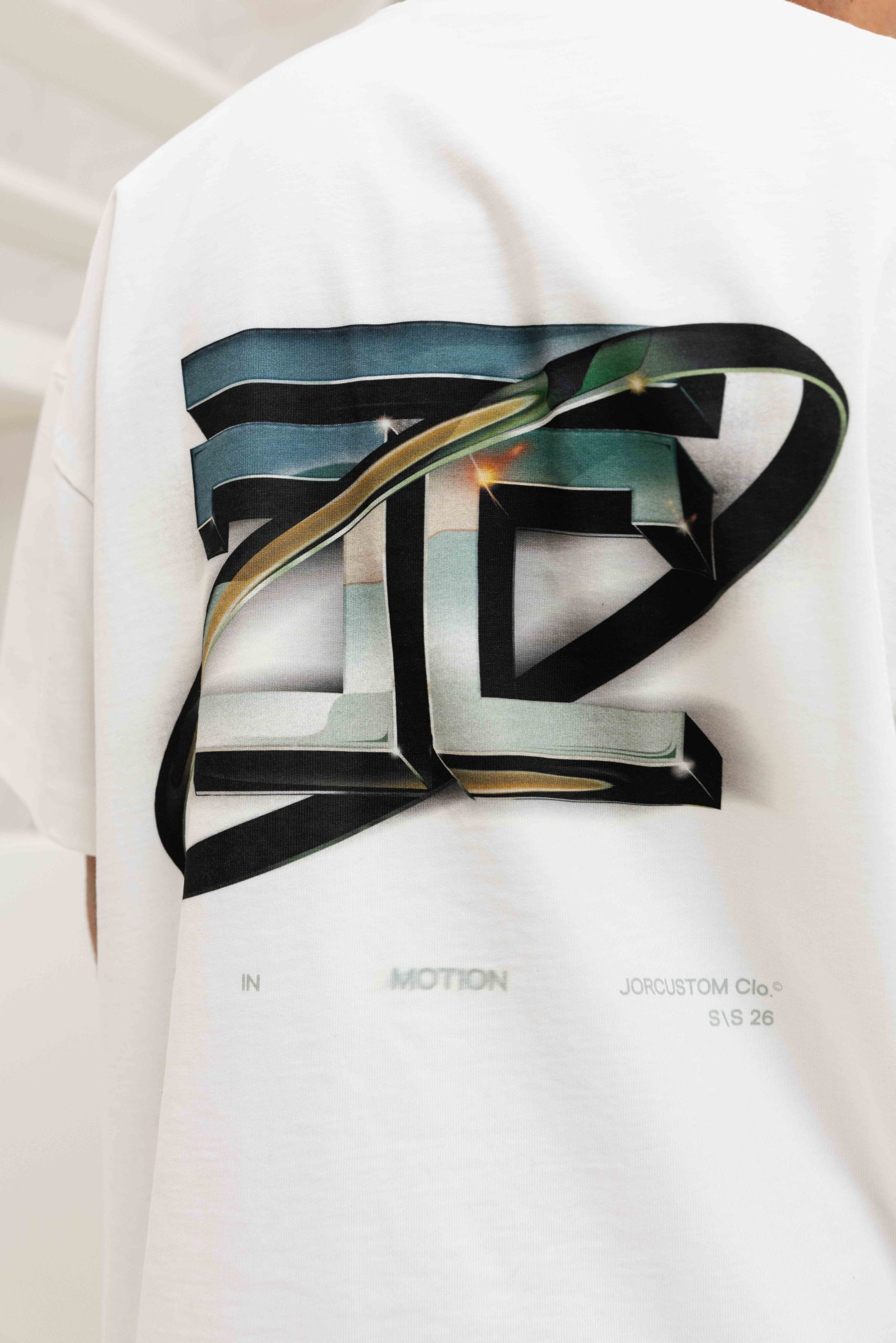 Jorcustom Poetry ln Motion Loose Fit T-Shirt Heren Wit