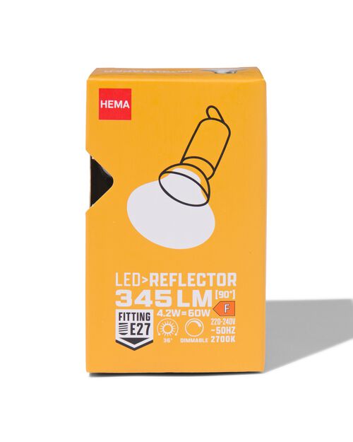 Réflecteur led clear E27 4,2W 345lm dim