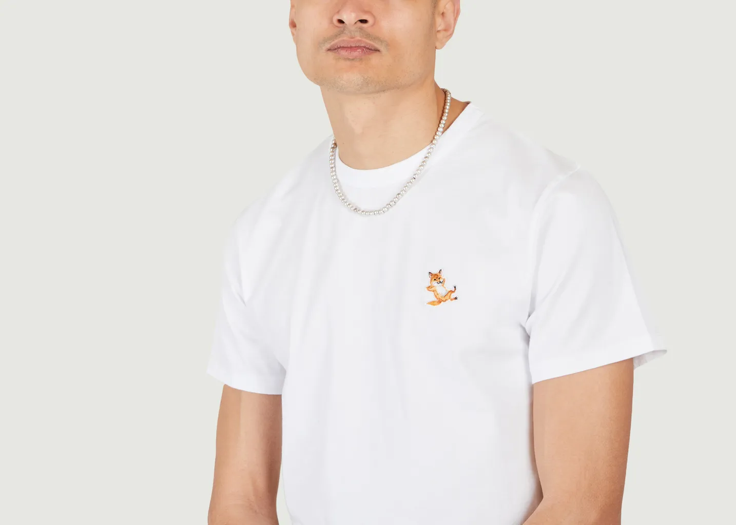 T-shirt Chillax Fox Patch Classic Maison Kitsuné