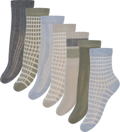 Minymo Socken - 7er-Pack - Winter Sky m. Muster