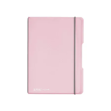 Herlitz Notizheft PP A5 Flex Pastell rose kariert
