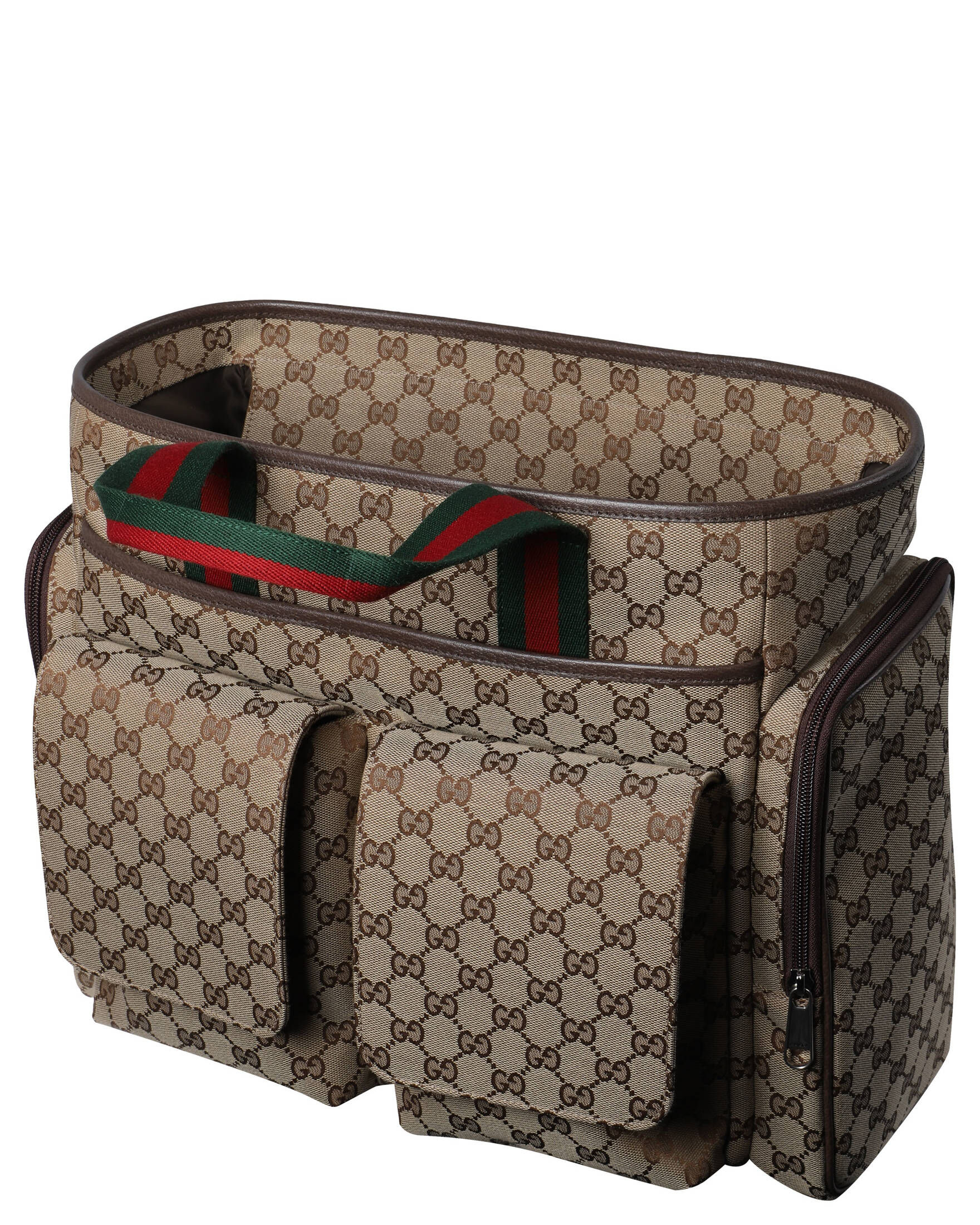Gucci| Wickeltasche aus PARENT'S B. GG CANVAS mit Leder