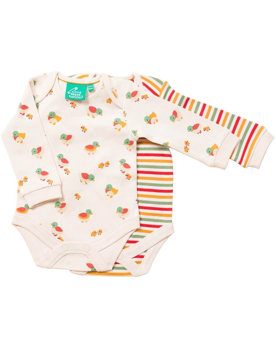 Langarmbody WEATHER FOR DUCKS 2er-Pack in weiß/bunt