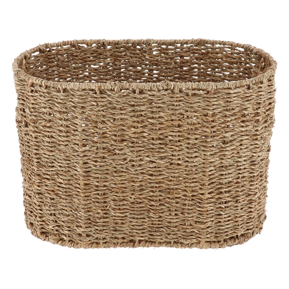 PANIERE OVALE MATIERE VEGETALE 36X21X25CM NATUREL