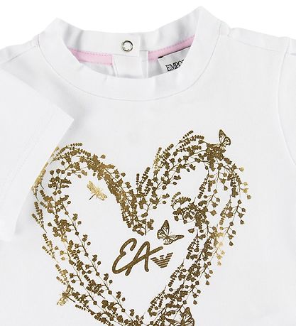 Emporio Armani T-Shirt - Weiß m. Herz