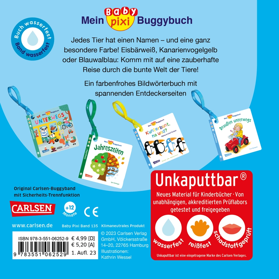 CARLSEN Mein Baby Pixi Buggybuch 135: Blauwalblau und andere tolle Farben