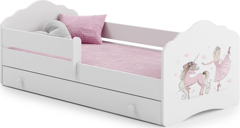 Kinderbed - met matras & lade - 140x70 cm - met fee