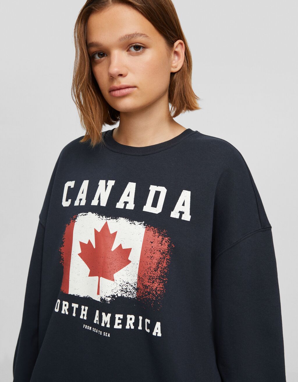 Moletom estampado oversized