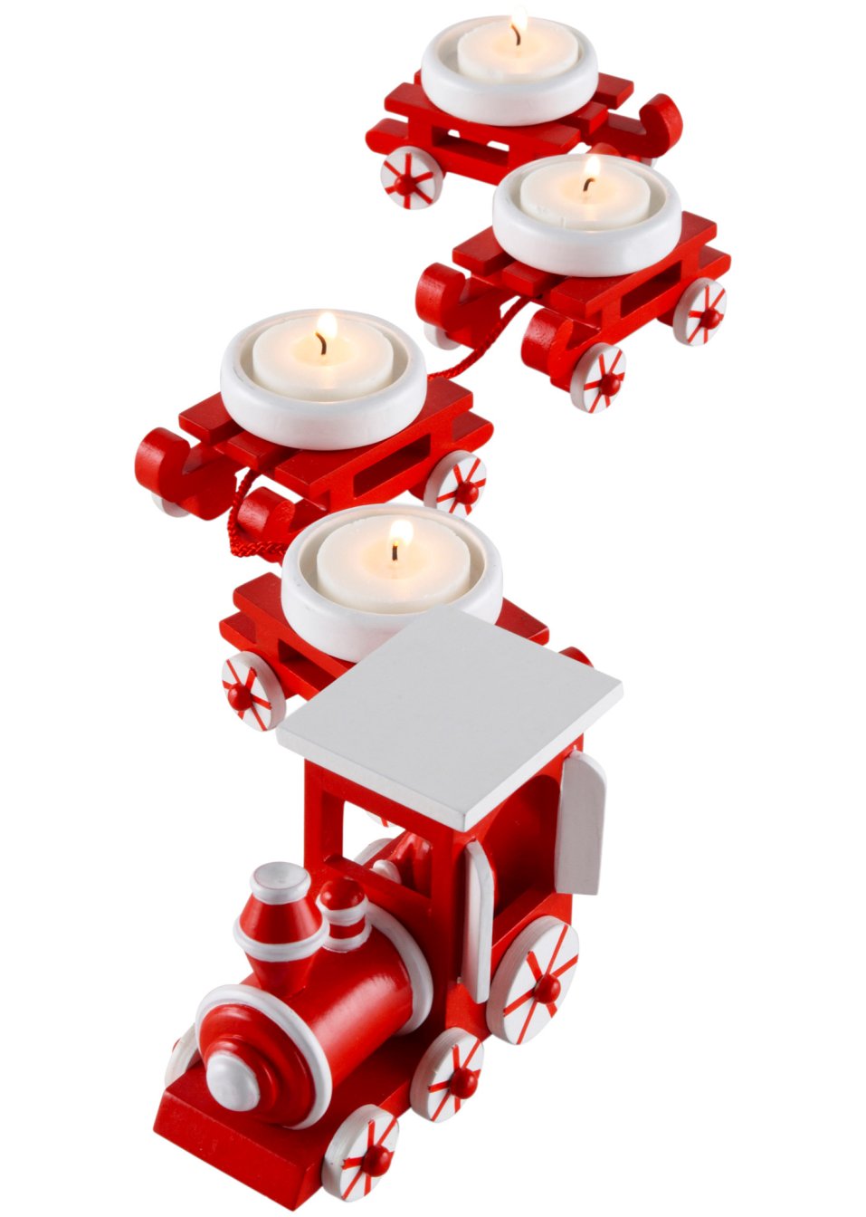 Bougeoir Petit train de Noël (Ens. 5 pces.)