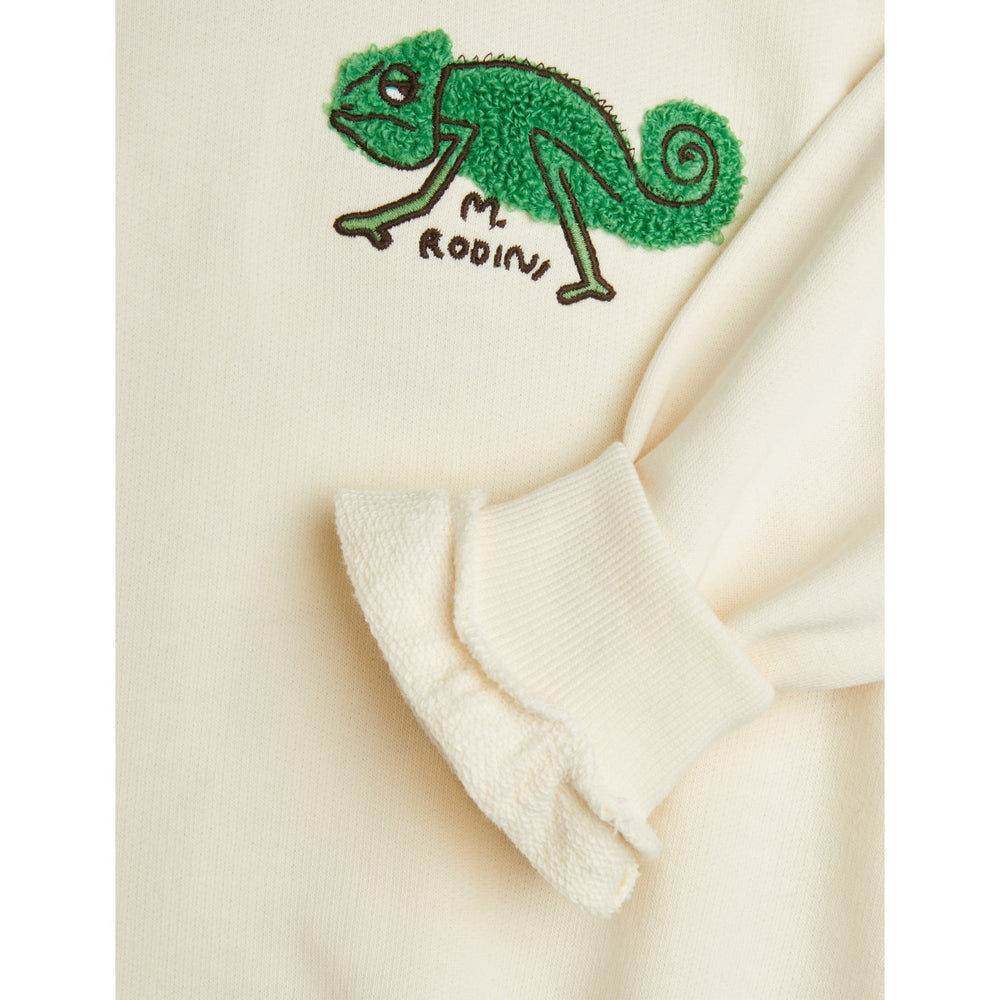 Køb Mini Rodini Offwhite Lizard Chenille Sweatshirt