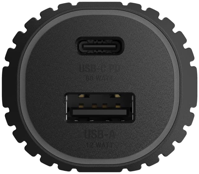 Unisynk USB-C/USB-A biloplader (sort)