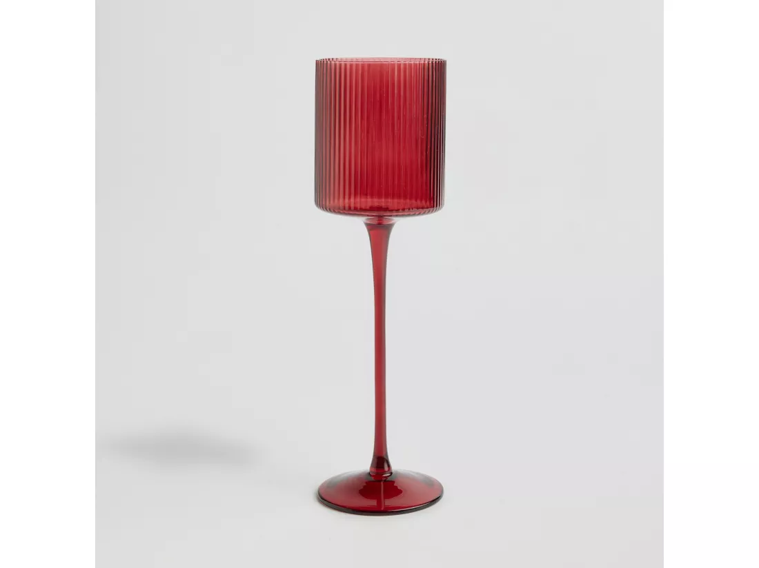 Bougeoir Venase Rouge Moyen 30 x 8.5