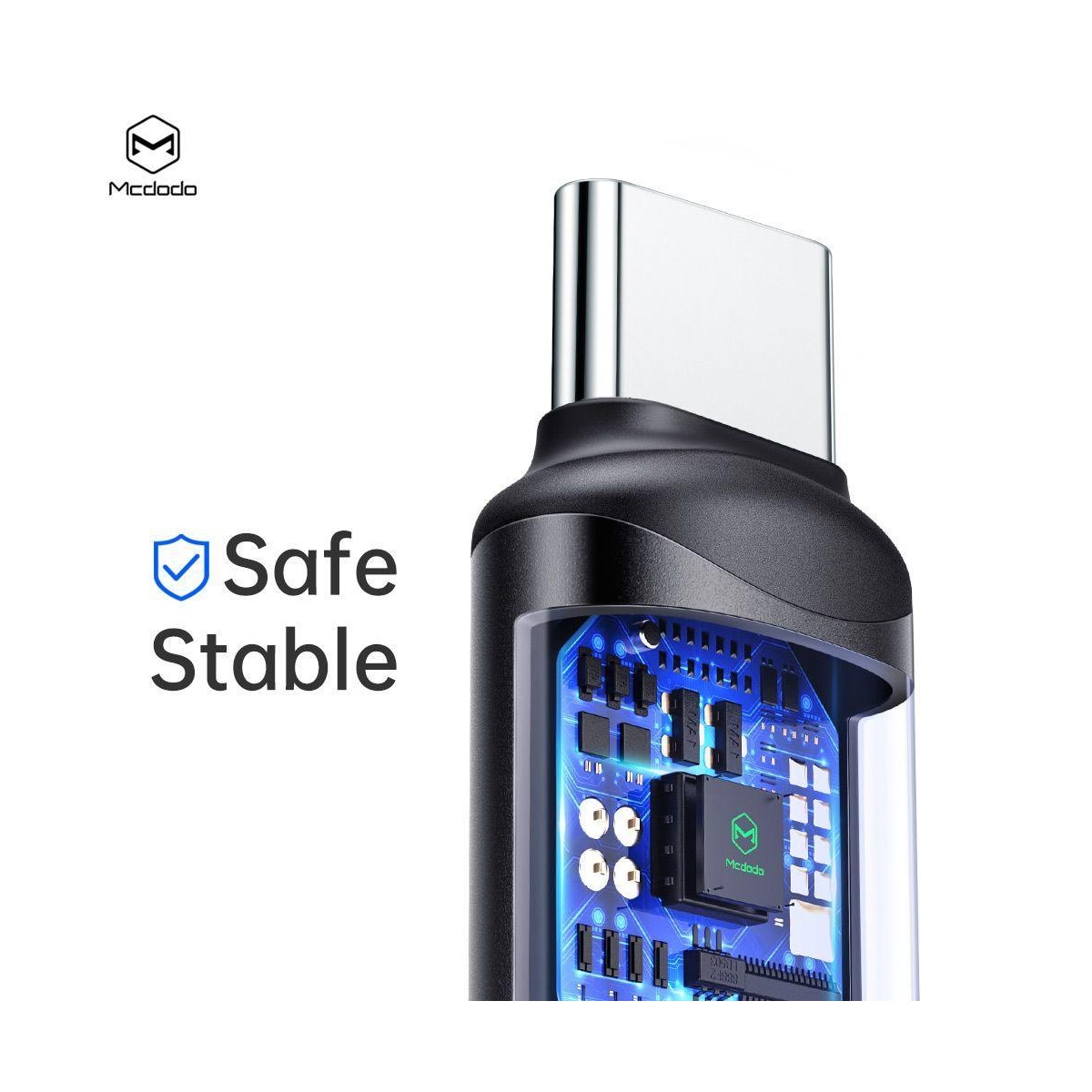 McDodo Adapter OT-7700 Lightning til USB C Svart lading og synkronisering