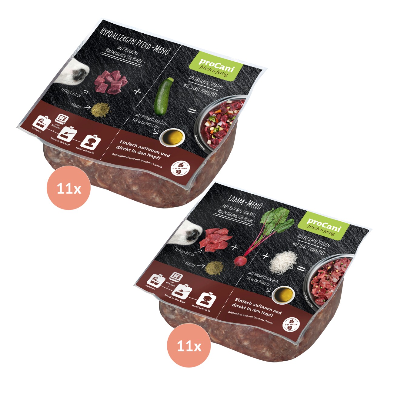 ProCani Menü Paket Hypoallergen 22x500 g