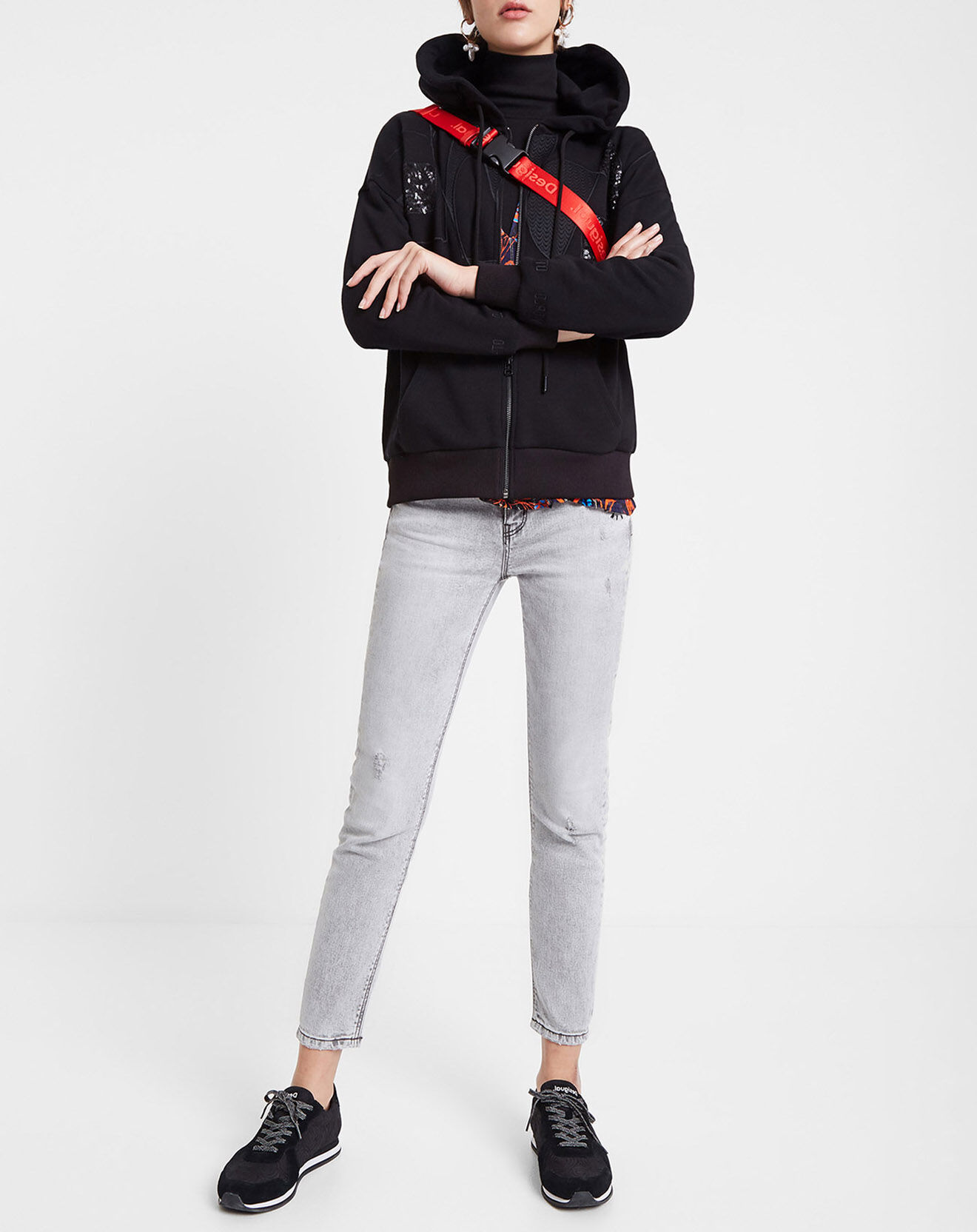 Desigual Jean Anna gris