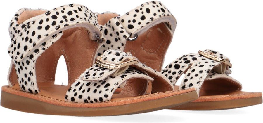 Shoesme leren sandalen met stippen wit zwart Meisjes Leer Stip 25