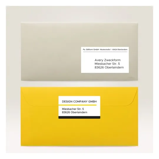 Etiketter Avery 63,5x38,1 mm hvid, med QuickDRY™, til inkjet - (10 ark x 21 stk.)