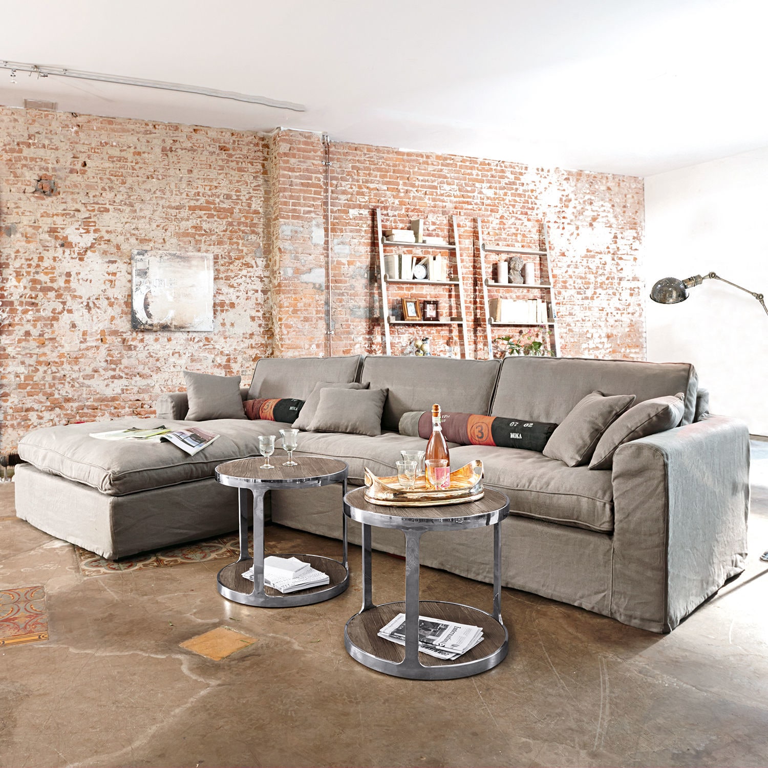 Sofa Seaford Ecksofa links | grau