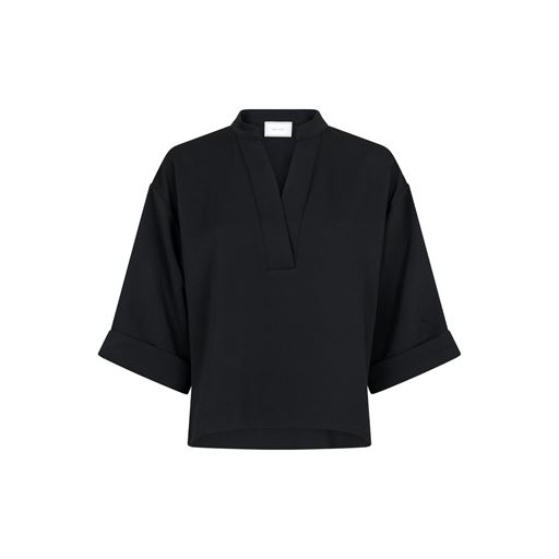 Neo Noir Luma Crepe Bluse, Sort, 34