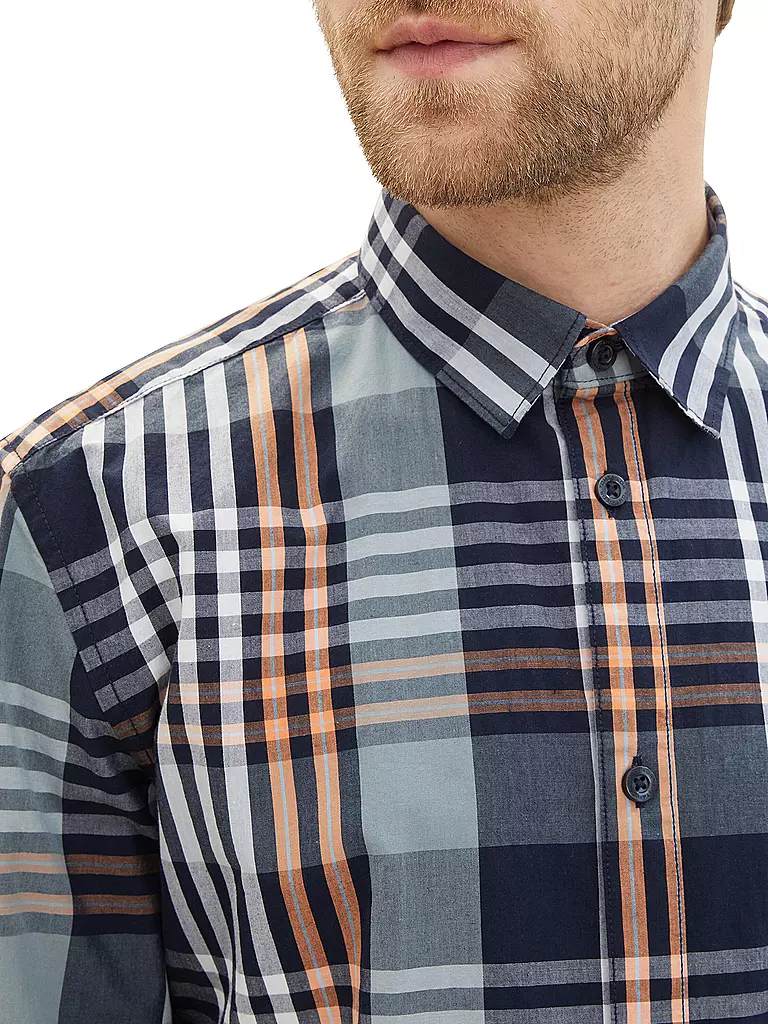 TOM TAILOR Hemd Regular Fit dunkelblau