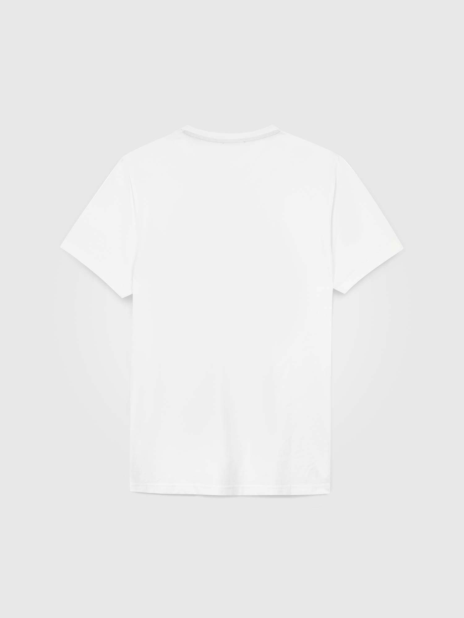 Tee Shirt Homme Print Coloré Coton Biologique Blanc