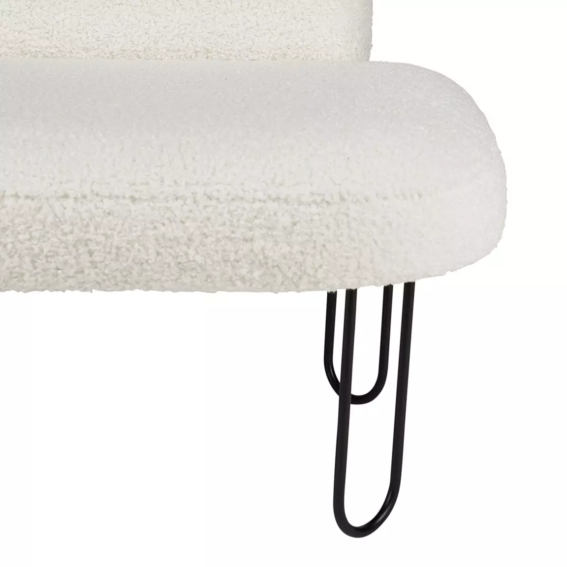 Fauteuil enfant velours (H50 cm) Augustin Blanc
