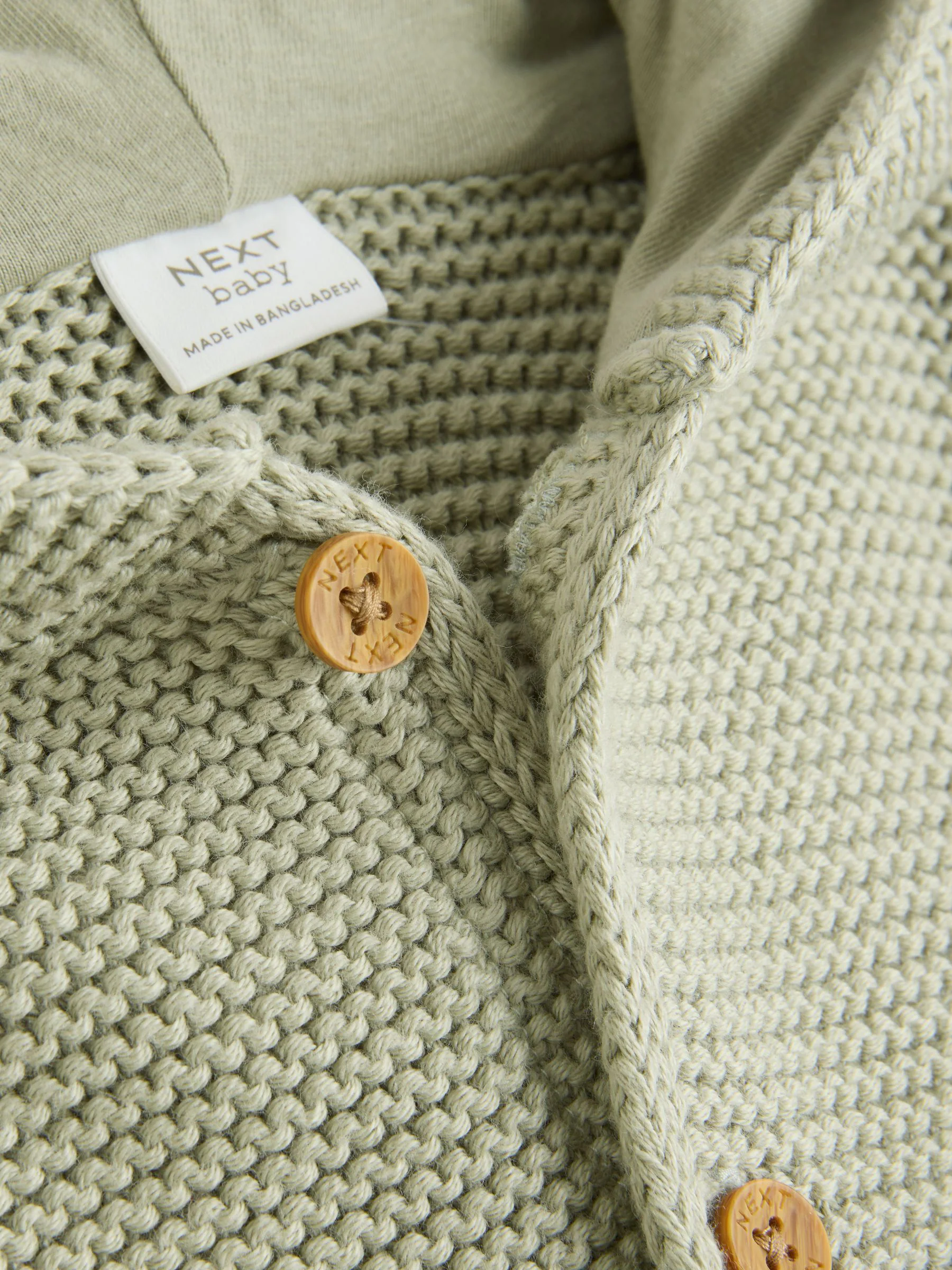 Grijs-groen - Gebreid babyvest (0 mnd- 2 jr)