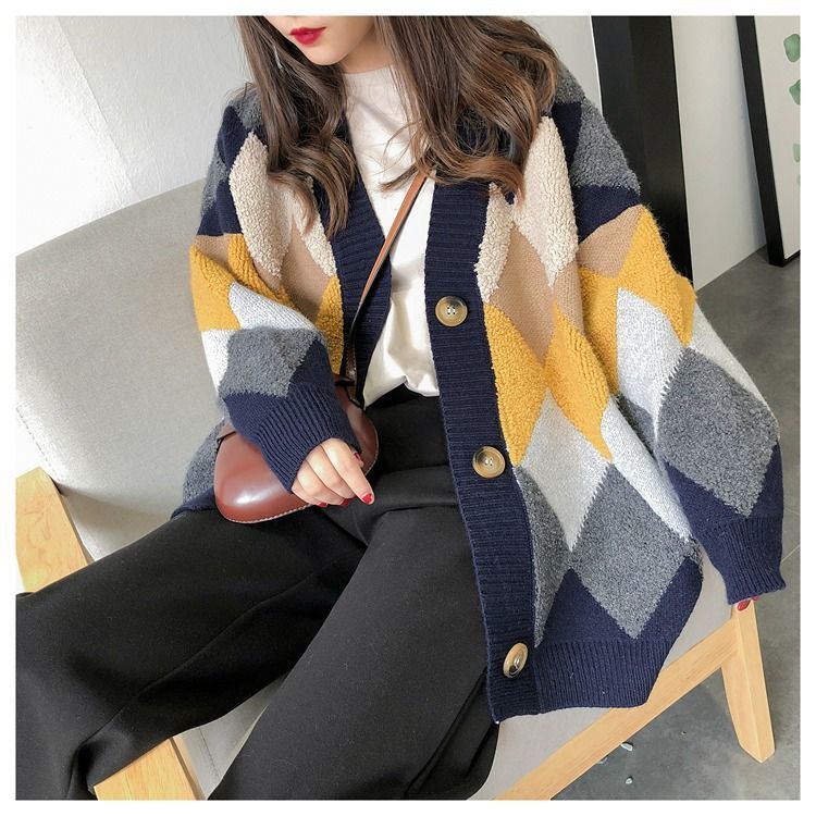 Bamela - Geruite Cardigan